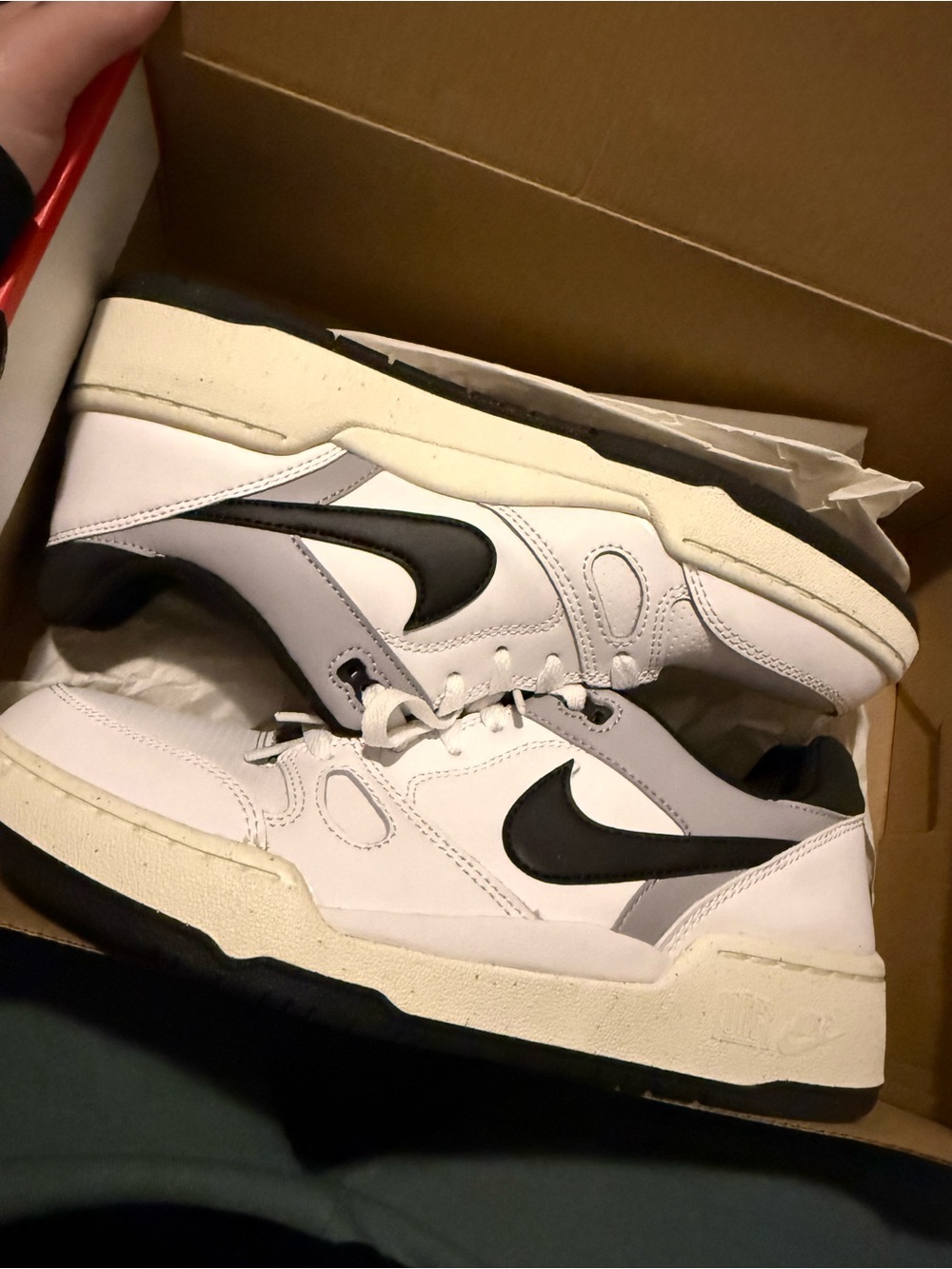 Nike White, Black and Gray Low-Top Sneakers